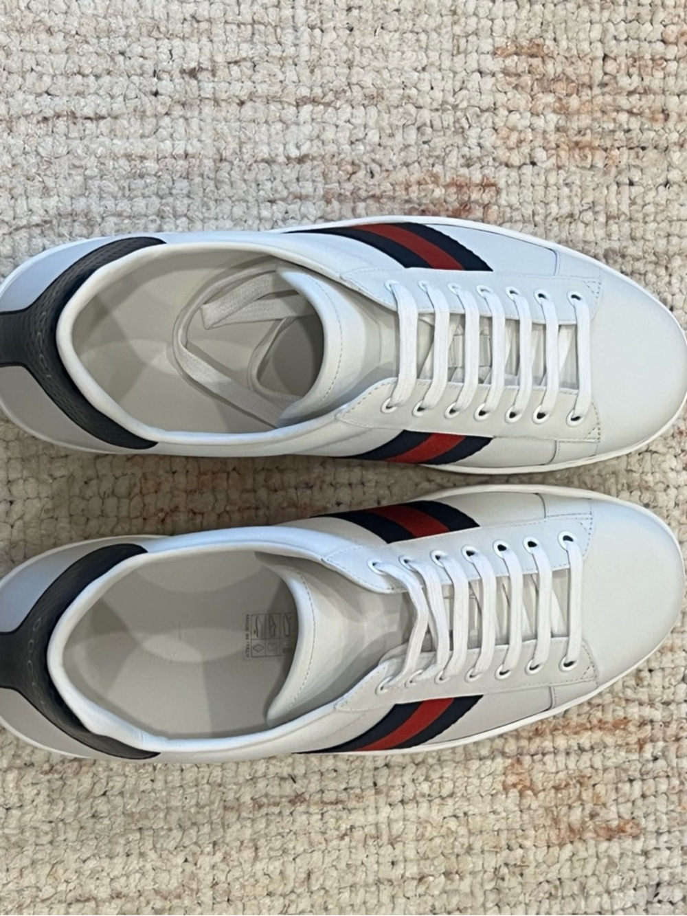 NIB Gucci men’s Ace Sneaker / Blue/Red/Blue - size 10 never worn with box, paper - Picture 12 of 15